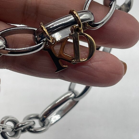 Dyrberg Kern Silver & Gold Tone Charm Bracelet - Picture 7 of 8